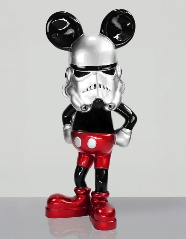 Sichere Zahlung Casa Padrino XXL Deko Skulptur Schwarz / Rot / Silber H. 120 cm - Wohnzimmer & Garten Deko