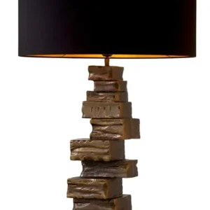 Neue Kollektion Casa Padrino Luxus Tischleuchte Schwarz / Vintage Messing H. 92 cm, B. 19 cm