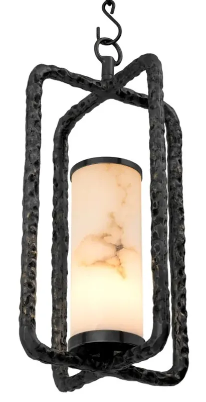Casa Padrino Luxus Kronleuchter Vintage Messing Alabaster Ø 29 x H 59 cm Nur Für Kurze Zeit