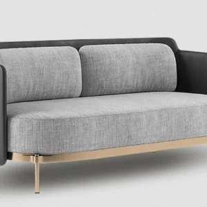 Rabatt Casa Padrino Luxus Sofa Grau / Schwarz / Messing 163 cm - Wohnzimmer & Hotel Möbel