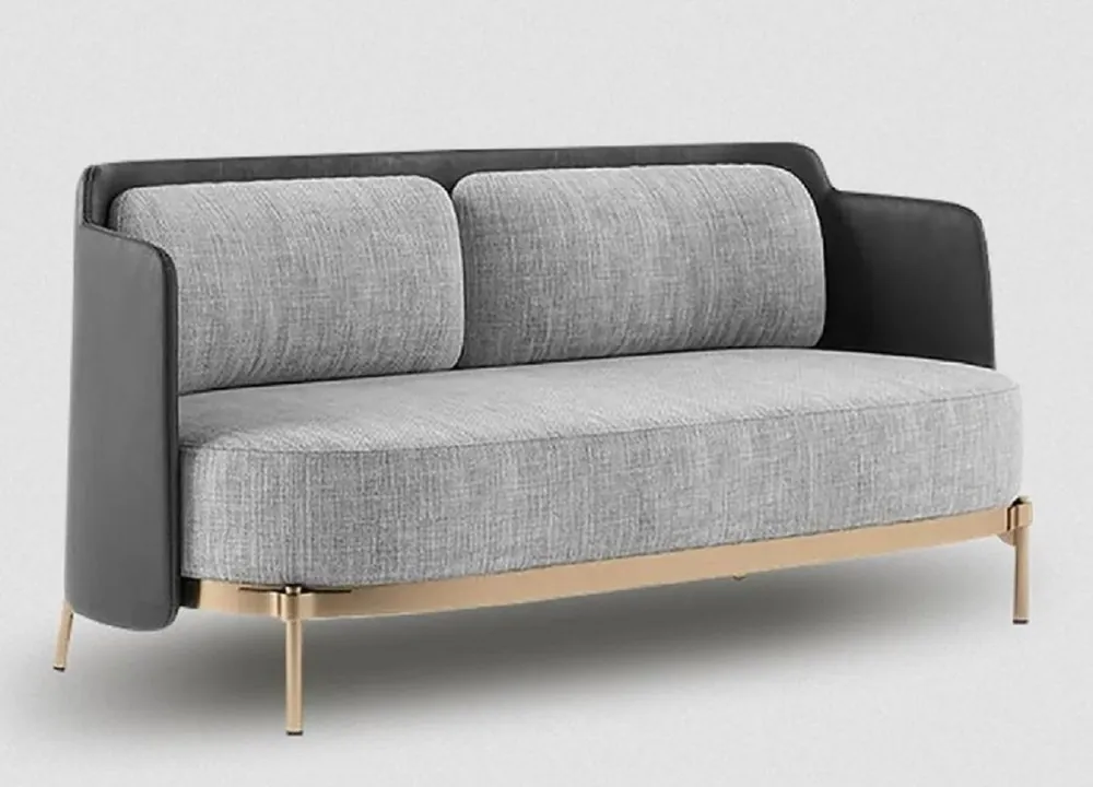 Rabatt Casa Padrino Luxus Sofa Grau / Schwarz / Messing 163 cm - Wohnzimmer & Hotel Möbel