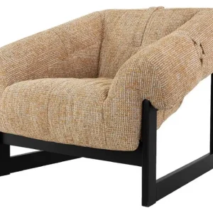 Casa Padrino Luxus Wohnzimmer & Hotel Sessel Beige / Schwarz H. 69 cm - Luxus Möbel Sofort Bestellen