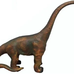 Sichere Zahlung Casa Padrino XXL Deko Skulptur Dinosaurier Brachiosaurus Braun H. 116 cm - Garten Figur