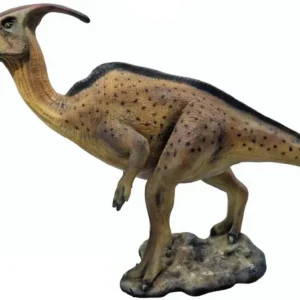 Jetzt Kaufen Casa Padrino XXL Deko Skulptur Dinosaurier Parasaurolophus Braun / Grau 298 cm - Riesige Lebensgroße Garten Figur