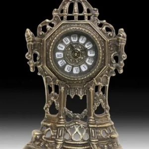 Neu Casa Padrino Luxus Barock Tischuhr Antik Bronze H. 35 cm - Barock Deko Accessoires
