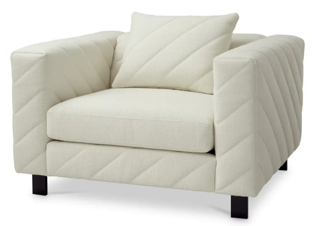 Casa Padrino Luxus Sessel Creme / Schwarz Wohnzimmer Sessel - Luxus Wohnzimmer Möbel Nur Heute
