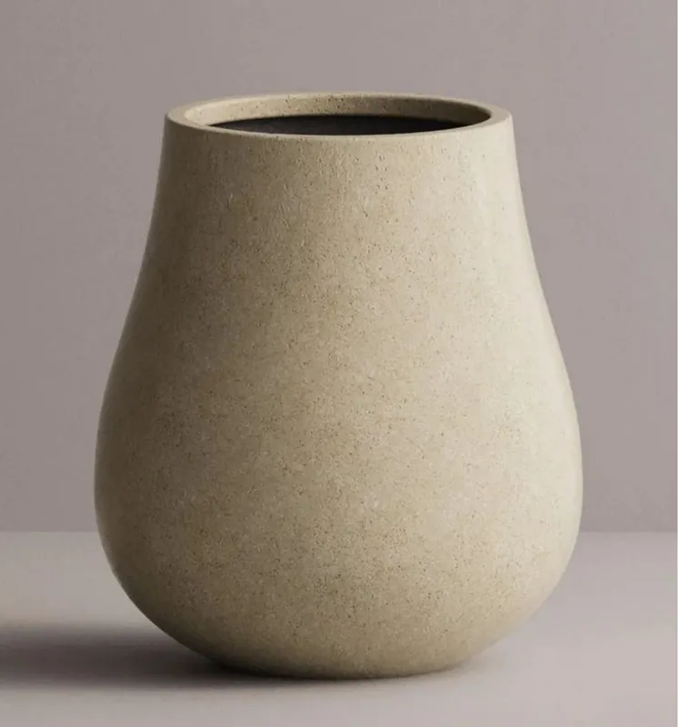 Heißes Angebot Casa Padrino Luxus XXL Garten Deko Beton Blumentopf Creme Ø 88 x H. 100 cm