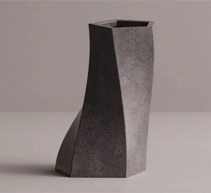 Casa Padrino Luxus Deko Blumentopf Anthrazit H. 75 cm - Beton Pflanzentopf Top-Preis