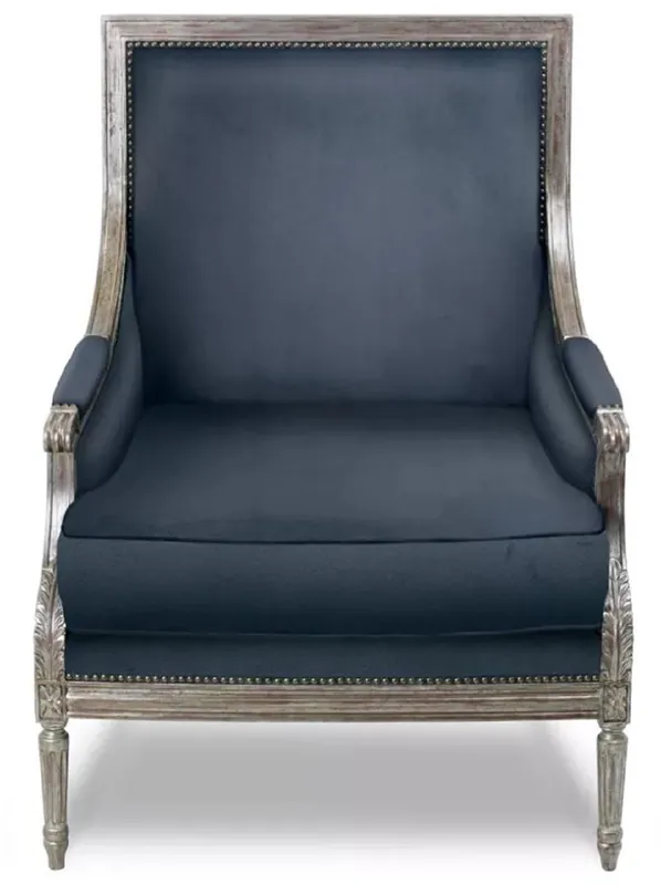 Jetzt Bestellen Casa Padrino Luxus Barock Wohnzimmer Sessel Blau / Antik Silber - Barock Wohnzimmer Möbel