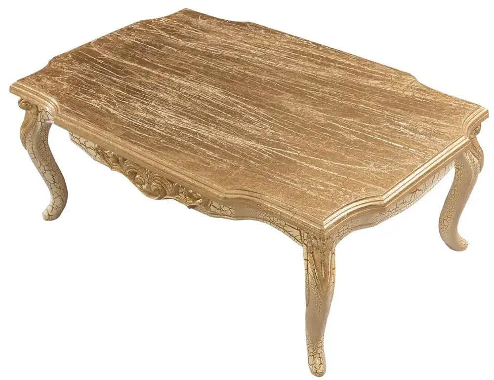 Top-Seller Casa Padrino Luxus Barock Couchtisch Antik Gold / Weiß 120 cm - Barockstil Wohnzimmer Möbel