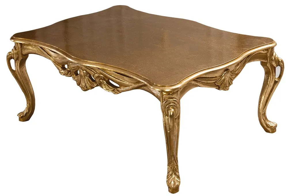Rabatt Casa Padrino Luxus Barock Couchtisch Gold 115 cm - Barockstil Wohnzimmer Möbel