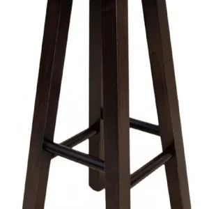 Top-Preis Casa Padrino Landhausstil Massivholz Barhocker Dunkelbraun H. 80 cm - Bar Möbel