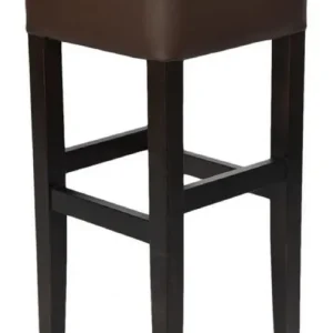 Casa Padrino Landhausstil Barhocker Braun / Schwarz H. 80 cm - Gepolsteter Massivholz Barstuhl Schnäppchen