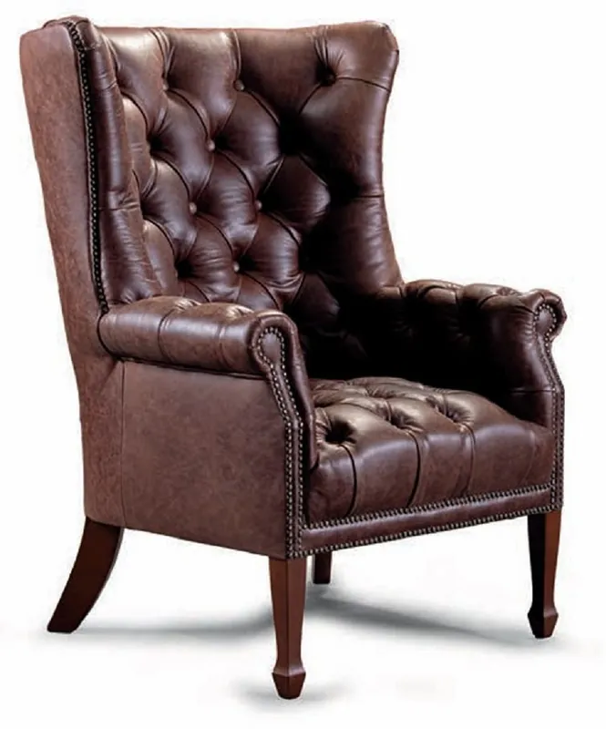 Knallerangebot Casa Padrino Luxus Chesterfield Echtleder Ohrensessel Braun - Leder Möbel