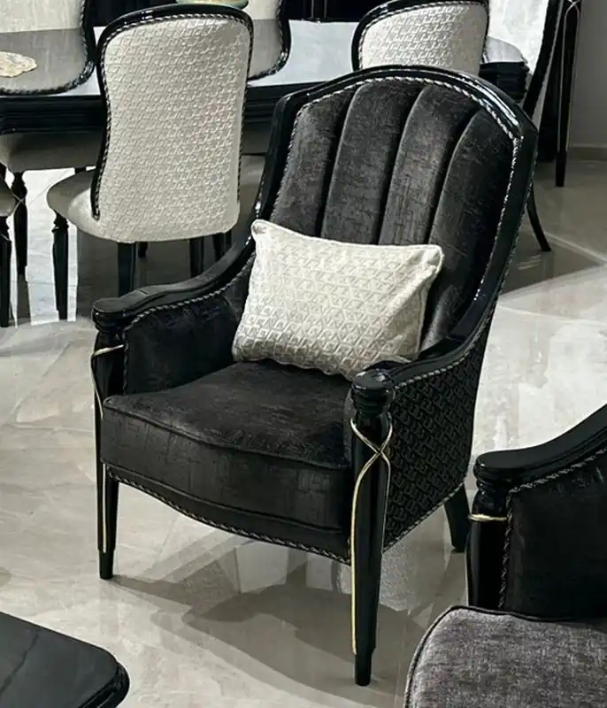 Must-Have Casa Padrino Luxus Barock Sessel Schwarz / Gold - Prunkvolle Barockstil Möbel