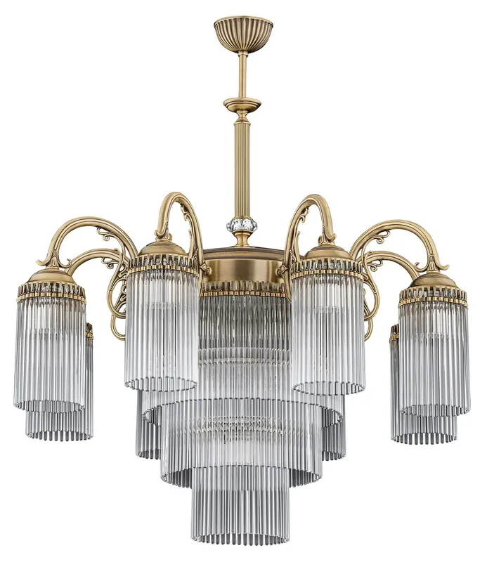 Casa Padrino Luxus Barock Kronleuchter Messing mit Patina Ø 80 x H. 90 cm Schneller Versand