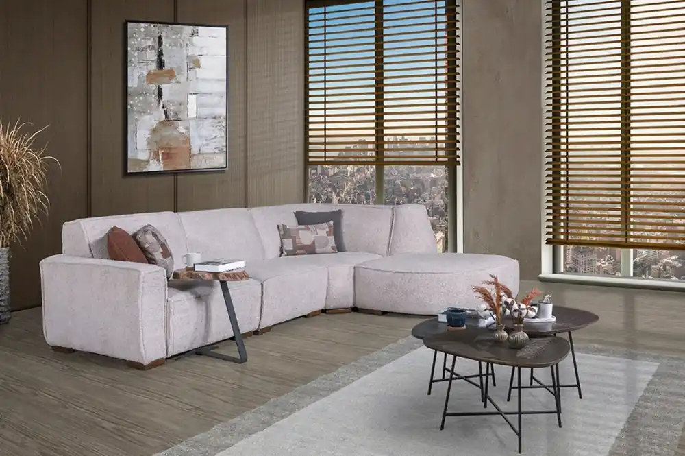Casa Padrino Luxus Ecksofa Grau / Braun 290 x 215 cm - Wohnzimmer & Hotel Möbel Preiswert