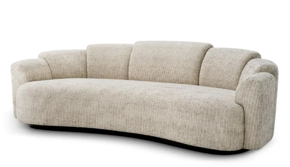 Casa Padrino Luxus Sofa Beige / Schwarz 232 cm - Hotel & Wohnzimmer Möbel Markenware
