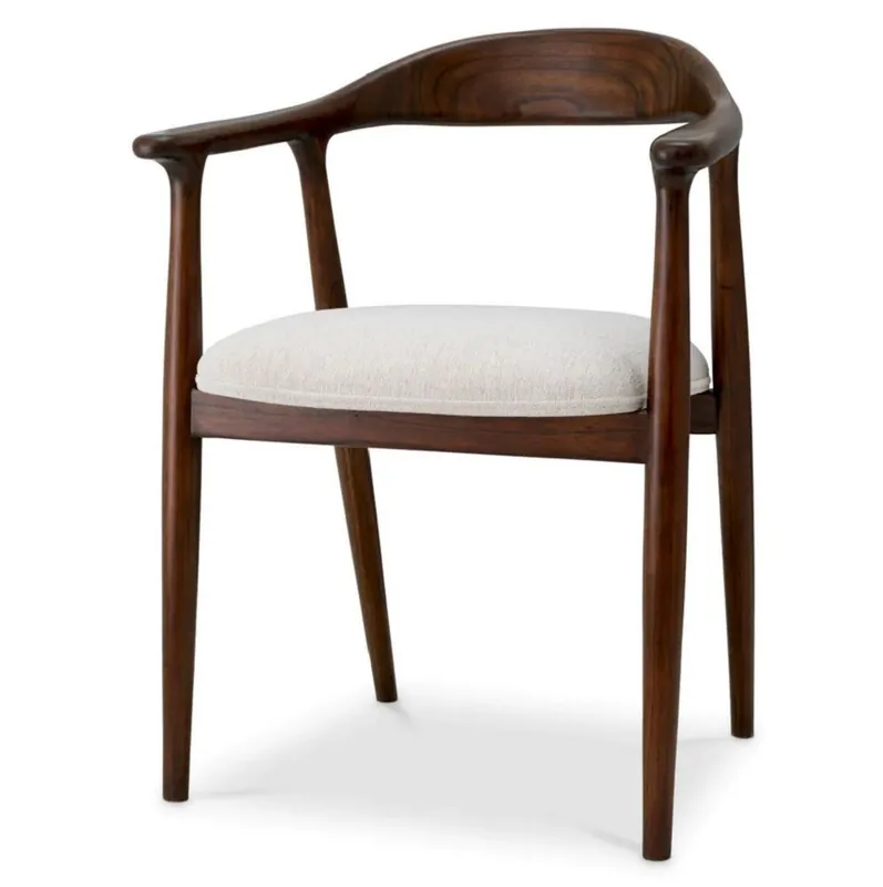 Super-Preis Casa Padrino Luxus Esszimmer Stuhl mit Armlehnen Braun / Creme - Restaurant Möbel