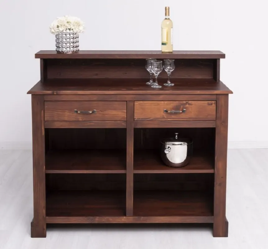 Casa Padrino Landhausstil Bar Theke Braun 120 cm - Bar Möbel Bestseller