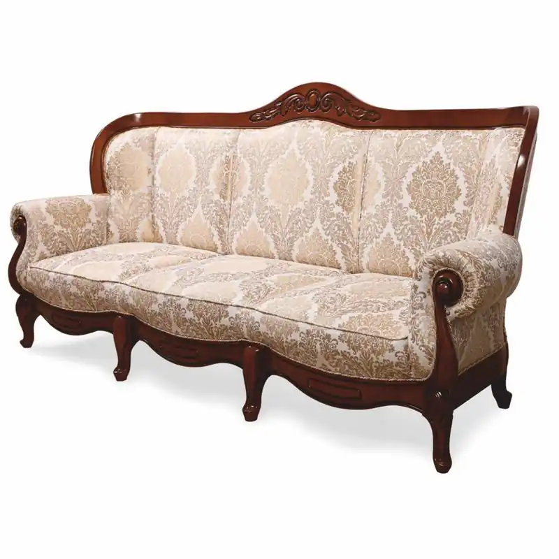 Must-Have Casa Padrino Luxus Barock Sofa Weiß / Gold / Dunkelbraun 240 cm - Barockstil Wohnzimmer Möbel