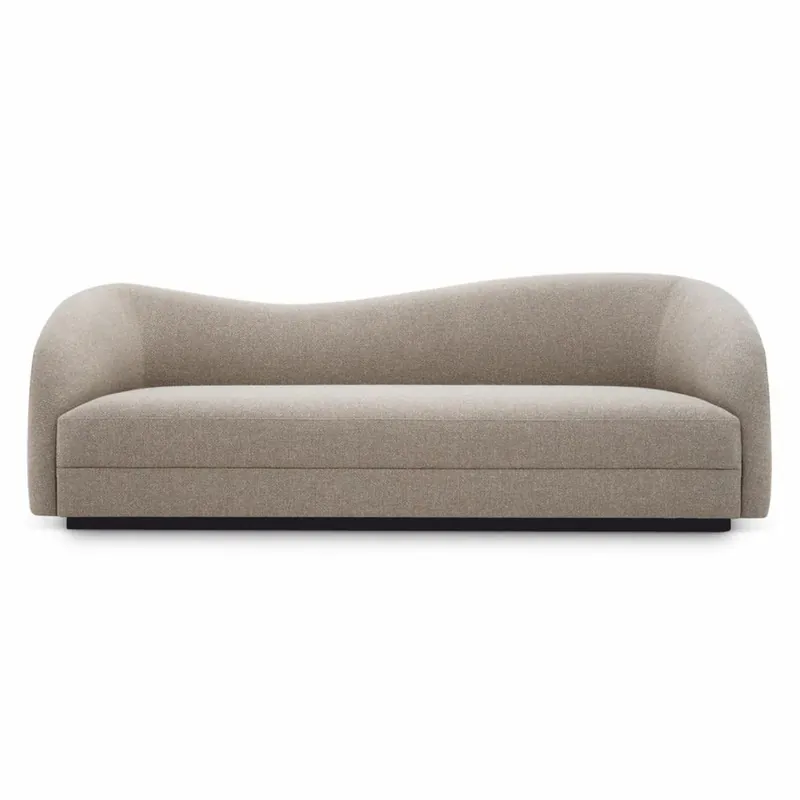 Casa Padrino Luxus Sofa Greige / Schwarz 230 cm - Wohnzimmer & Hotel Möbel Letzte Chance