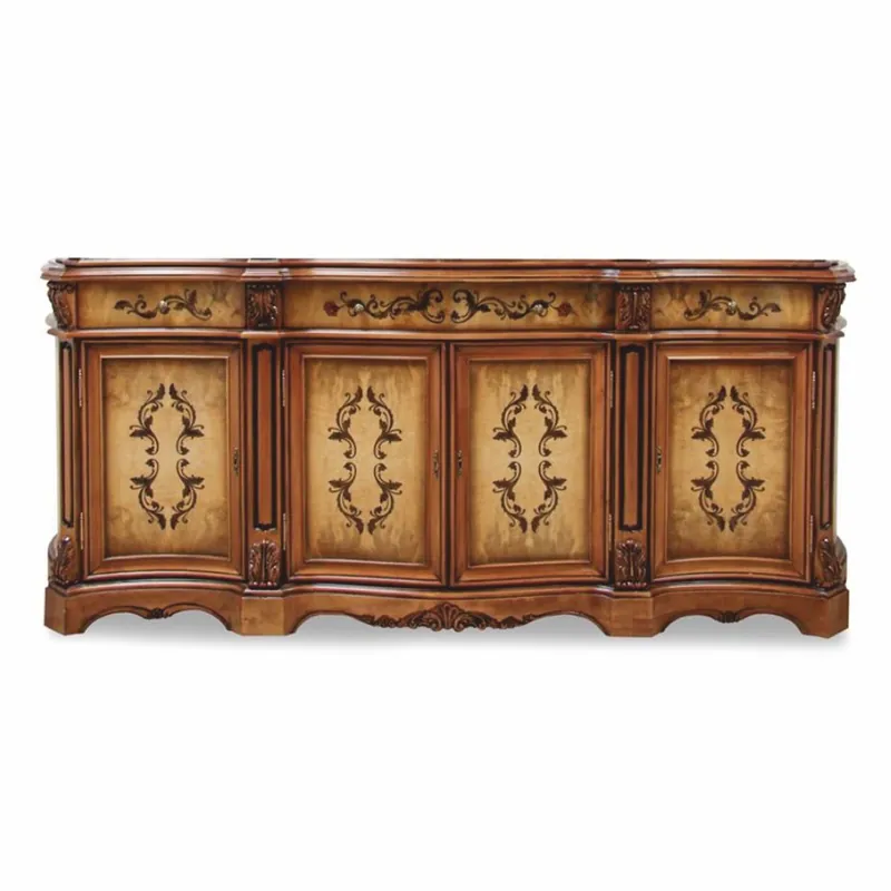 Sofort Bestellen Casa Padrino Luxus Barock Sideboard Braun / Naturfarben 233 cm - Barock Möbel
