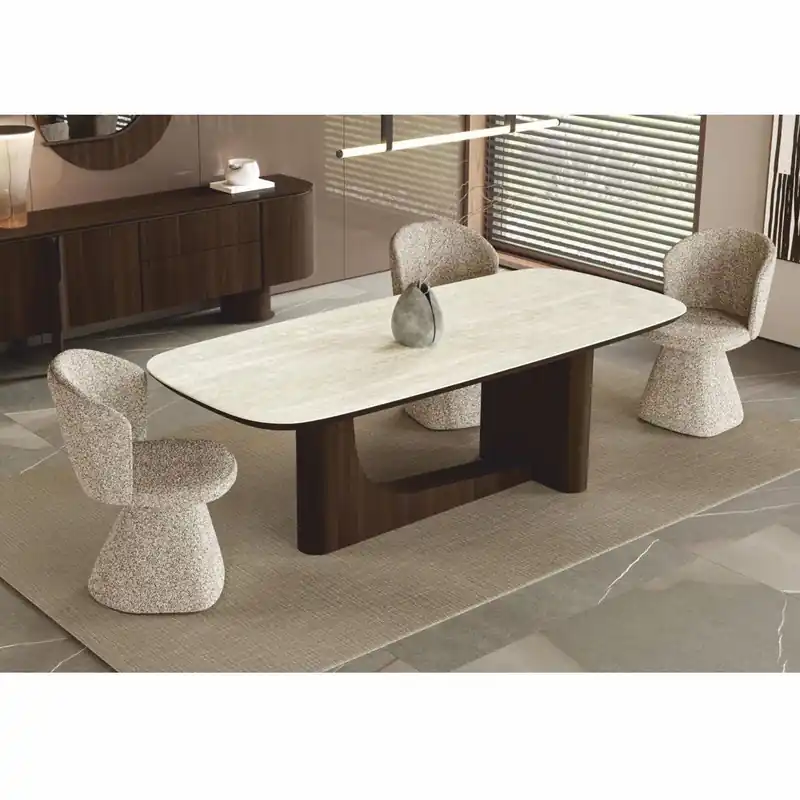 Casa Padrino Luxus Esszimmer Set - 1 Esstisch mit Keramik Tischplatte und 6 Esszimmer Stühle Günstig
