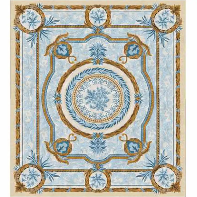 Abverkauf Casa Padrino Luxus Barock Hotel Teppich Blau / Braun / Creme - Verschiedene Größen