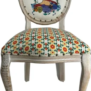 Begrenztes Angebot Frida Kahlo by Casa Padrino Luxus Barock Esszimmer Stuhl Weiß / Bunt / Antik Weiß