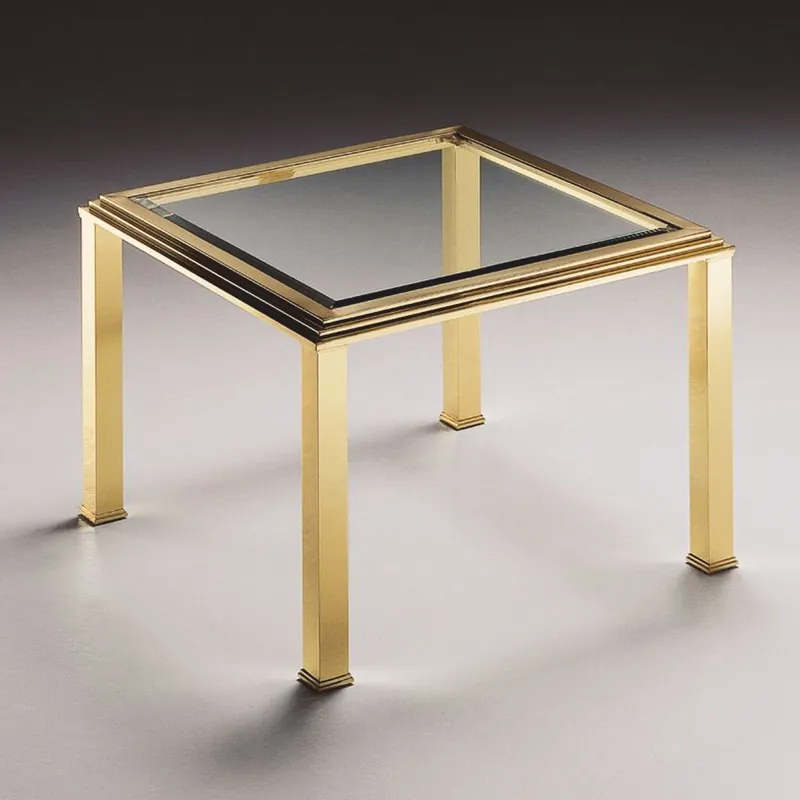 Casa Padrino Luxus Messing Couchtisch 70 x 70 x H. 49 cm - Made in Italy Direkt Vom Hersteller