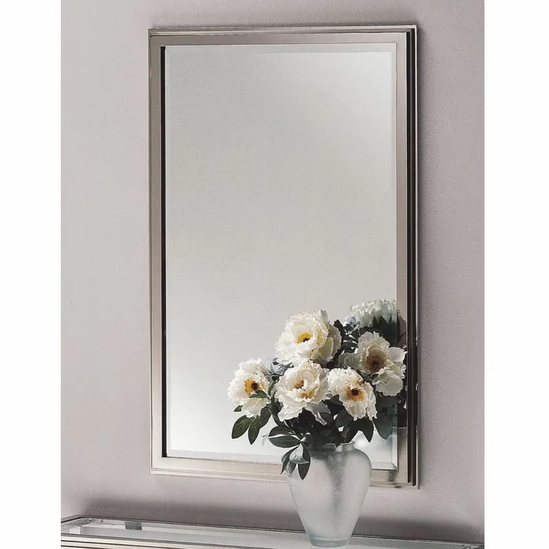 Bestpreis Casa Padrino Luxus Messing Spiegel Silber H. 100 cm - Made in Italy