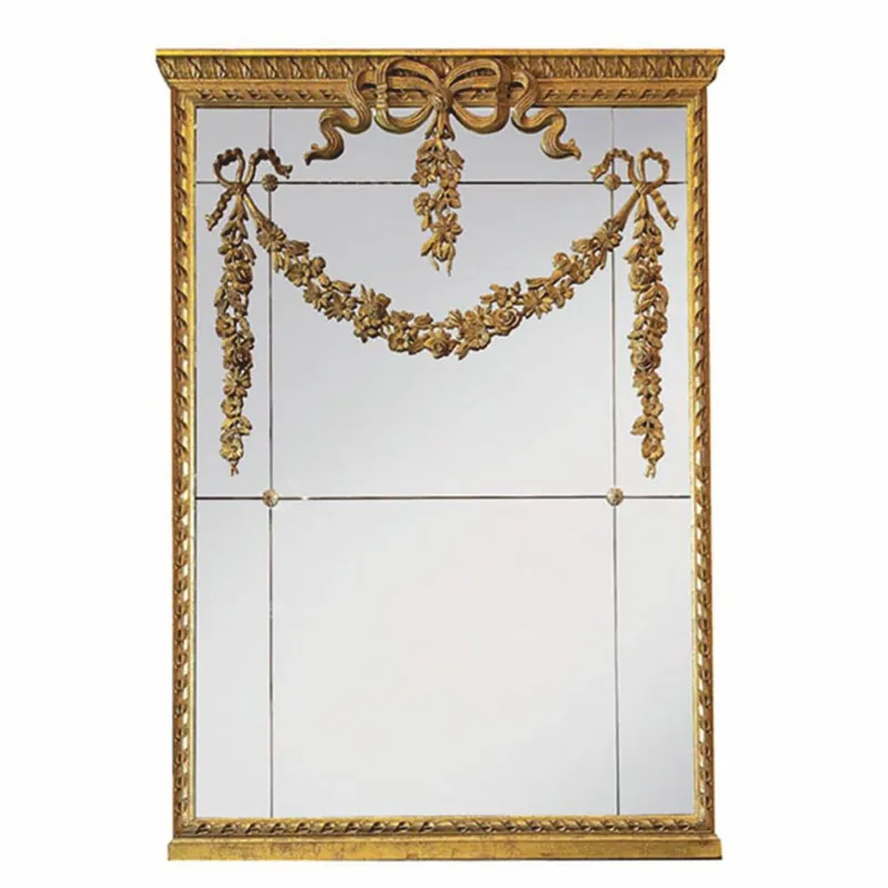 Rabatt Casa Padrino Luxus Barock Massivholz Spiegel Antik Gold H. 160 cm - Made in Italy