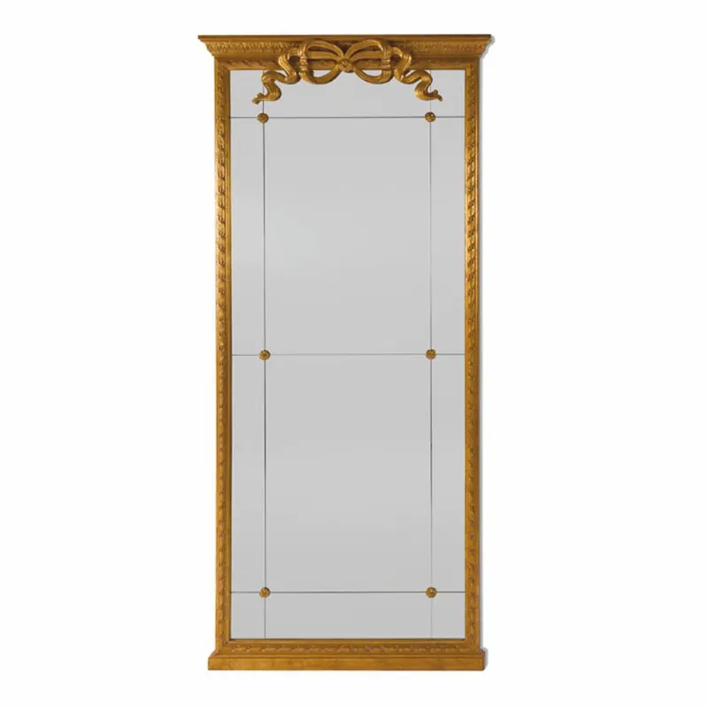 Casa Padrino Luxus Barock Massivholz Spiegel Antik Gold H. 200 cm - Made in Italy Aktuell