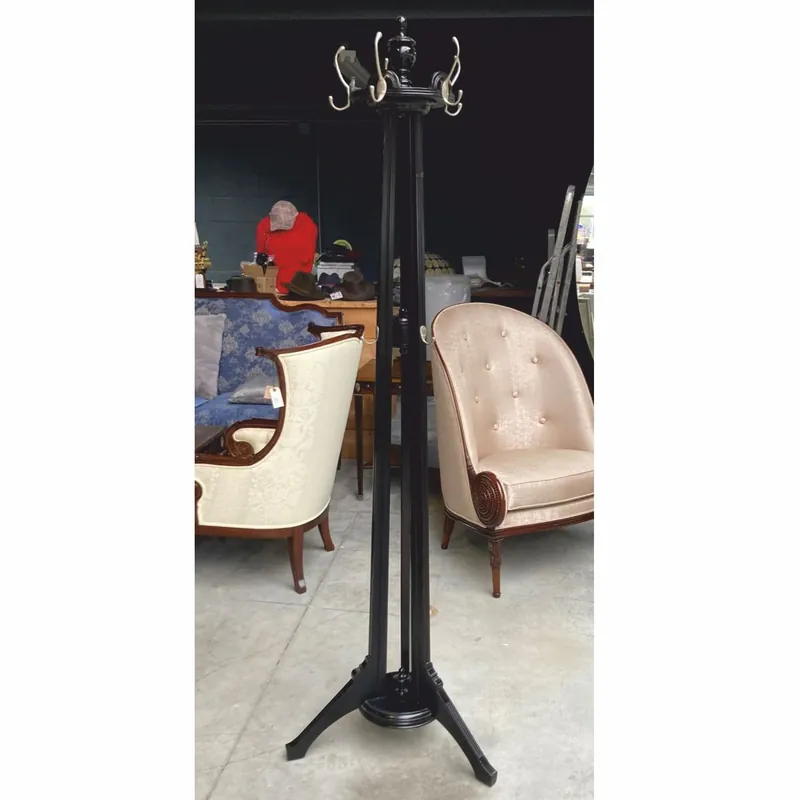Billig Casa Padrino Luxus Barock Garderobenständer Schwarz / Silber H. 203 cm - Garderoben Möbel