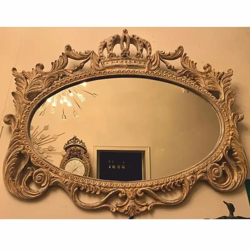 Pompöös by Casa Padrino Barock Spiegel Antik Creme 123 cm - Harald Glööckler Barock Interior Expressversand