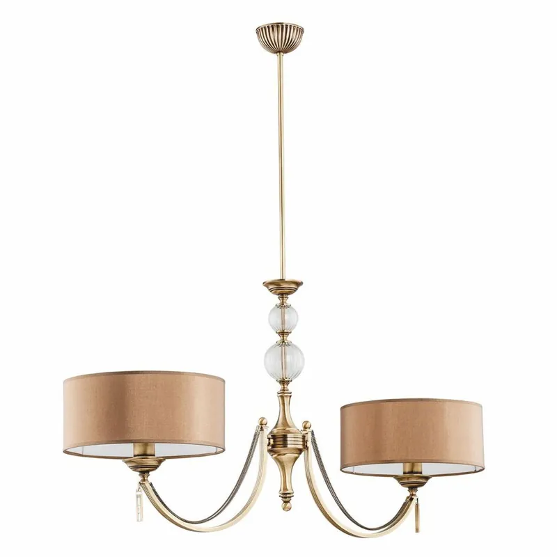Casa Padrino Luxus Barock Hängeleuchte Messing mit Patina / Braun 99 cm Jetzt Kaufen