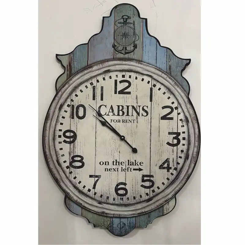 Casa Padrino Wanduhr im Retro Design Antik Grau H. 76 cm - Wanddeko Direkt Vom Hersteller