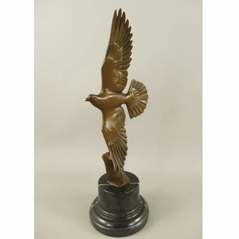 Preis Gesenkt Casa Padrino Luxus Bronze Deko Skulptur Taube Bronze / Schwarz H. 39 cm