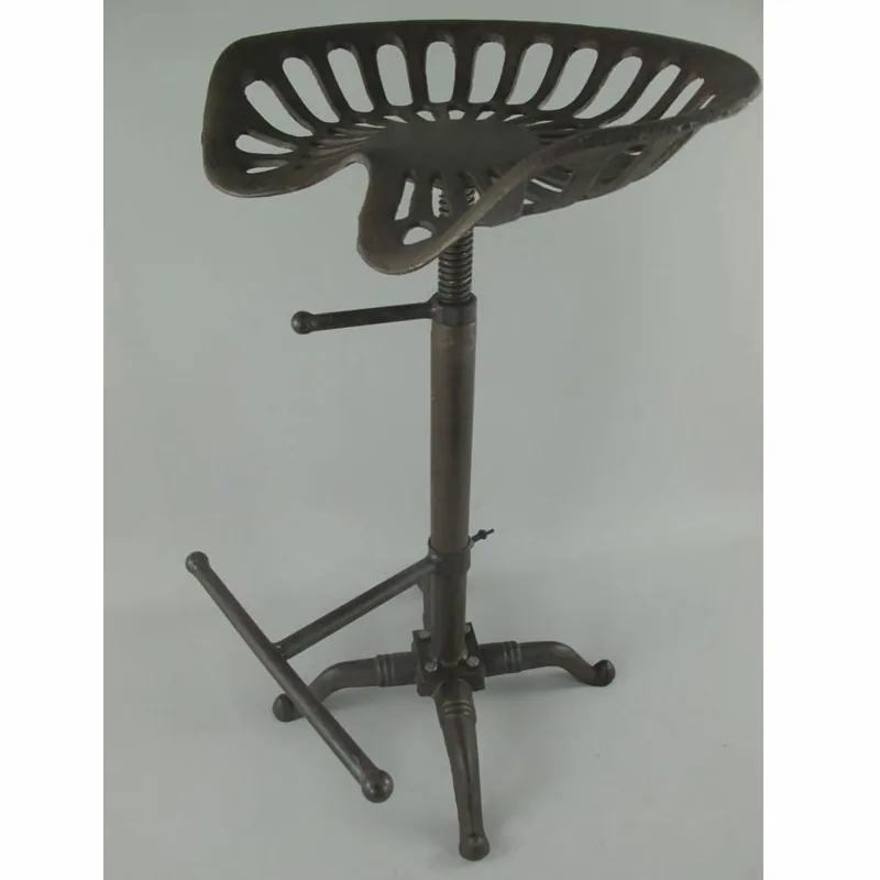 Casa Padrino Industrie Stil Gusseisen Barhocker Rustikal Braun H. 75 cm Preisknaller