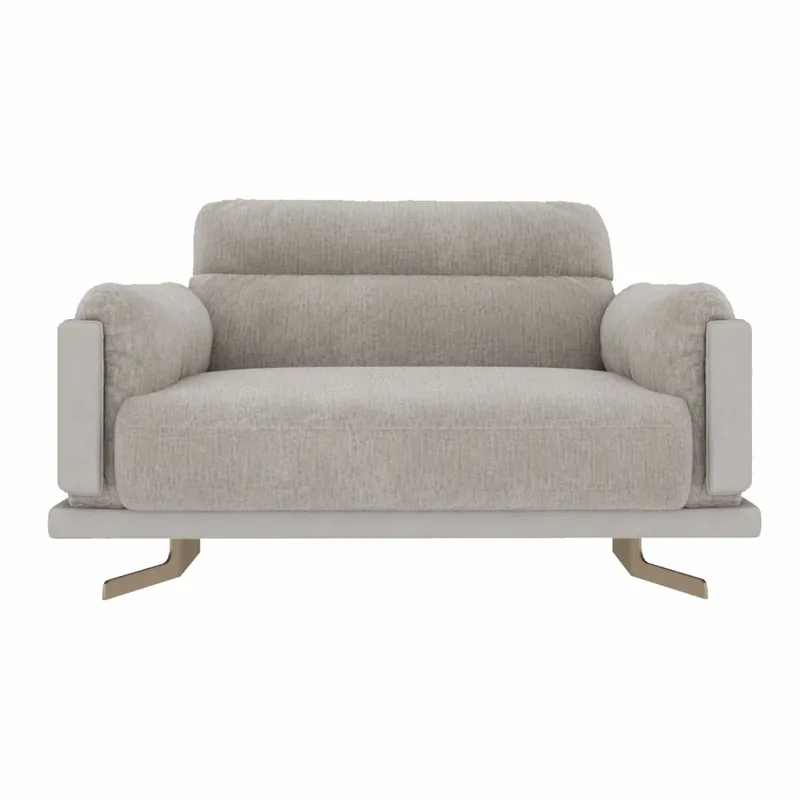 Knallerangebot Casa Padrino Luxus Sessel Grau / Messing 130 x 103 x H. 80 cm - Luxus Möbel