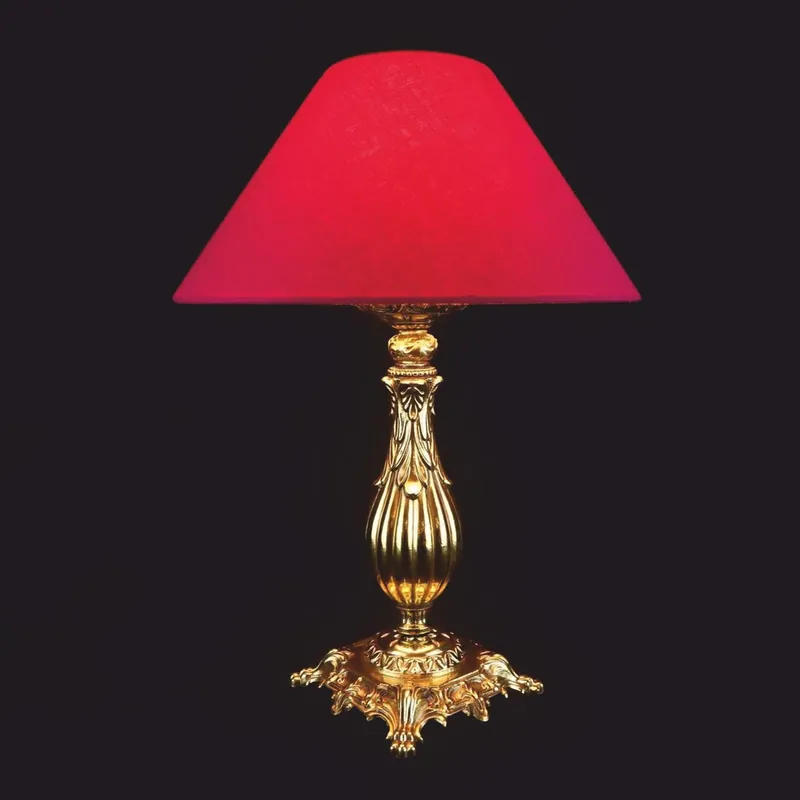 Rabatt Casa Padrino Luxus Barock Tischleuchte Gold / Rot Ø 34 x H. 45 cm - Barock Leuchten