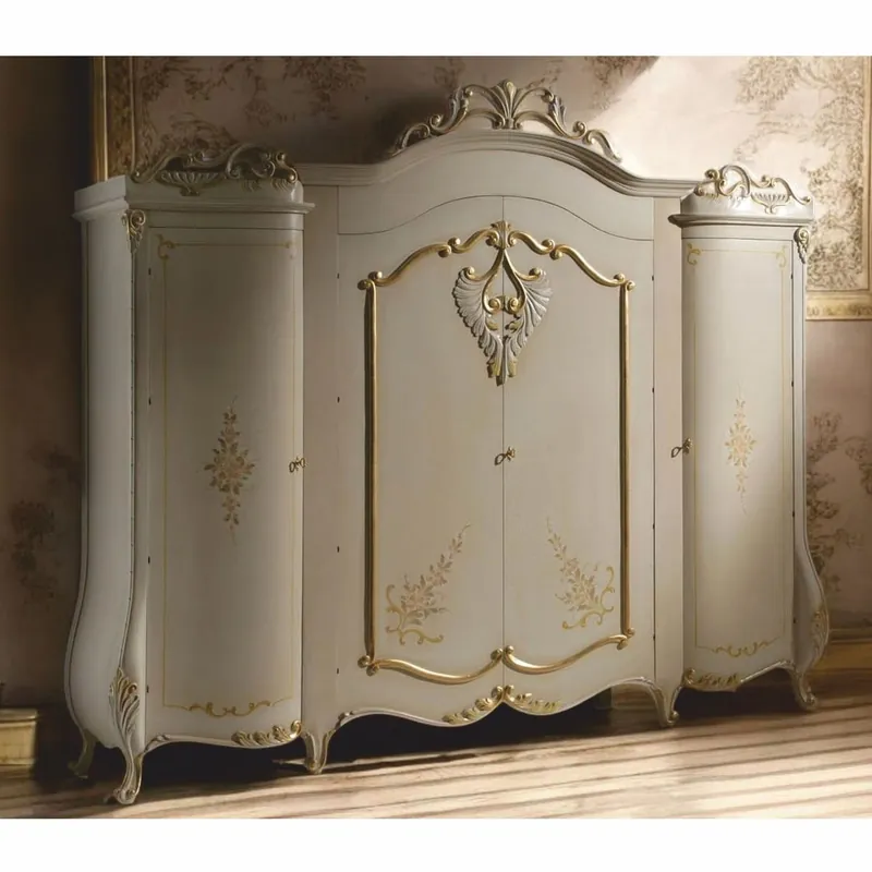 Meistverkauft Casa Padrino Luxus Barock Schlafzimmerschrank mit 4 Türen Creme / Gold 300 cm - Made in Italy