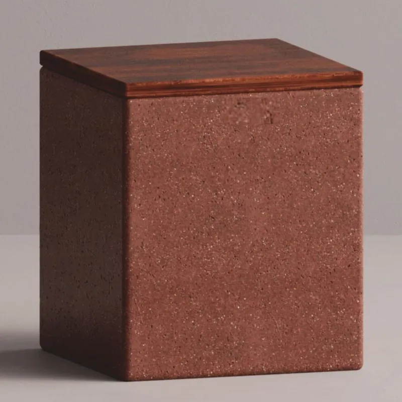 Casa Padrino Luxus Hocker Braun / Dunkelbraun 40 x 40 x H. 47 cm - Beton Möbel Ausverkauf