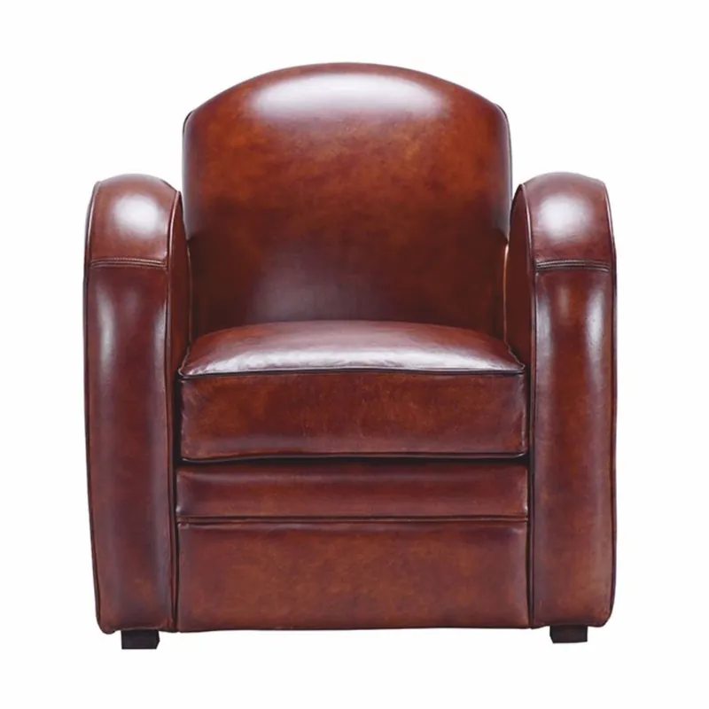 Neu Casa Padrino Luxus Echtleder Sessel Braun / Schwarz - Echtleder Möbel