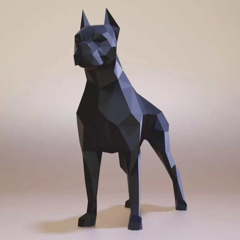 Casa Padrino XXL Deko Skulptur Boxer Hund Matt Schwarz 190 cm - Riesige Garten Figur Neu Im Sortiment