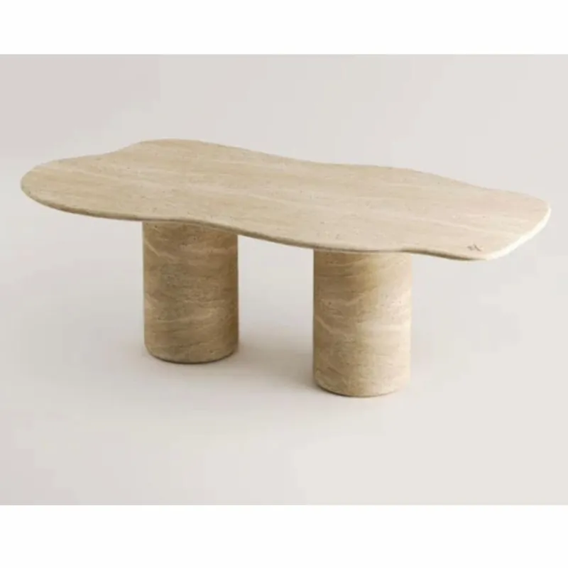 Casa Padrino Luxus Travertin Esstisch Beige 190 cm - Luxus Küchen Möbel Rabatt
