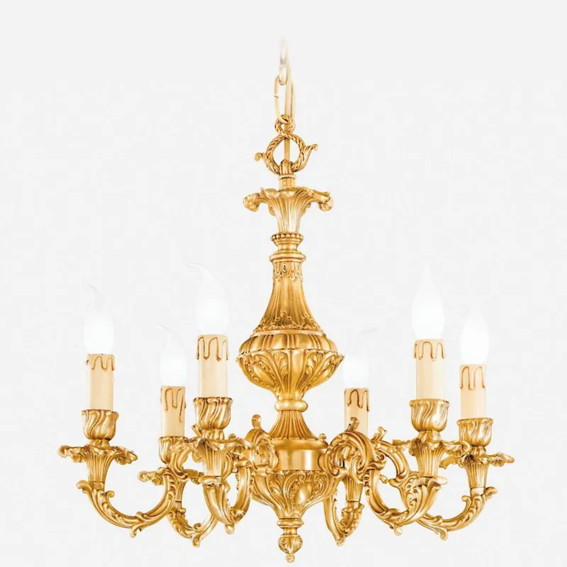 Casa Padrino Luxus Barock Kronleuchter Gold Ø 55 x H. 55 cm - Made in Italy Preisreduziert