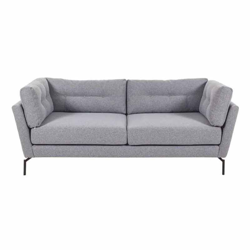 Casa Padrino Luxus Wohzimmer Sofa Grau / Schwarz 220 cm - Wohnzimmer Möbel Billig