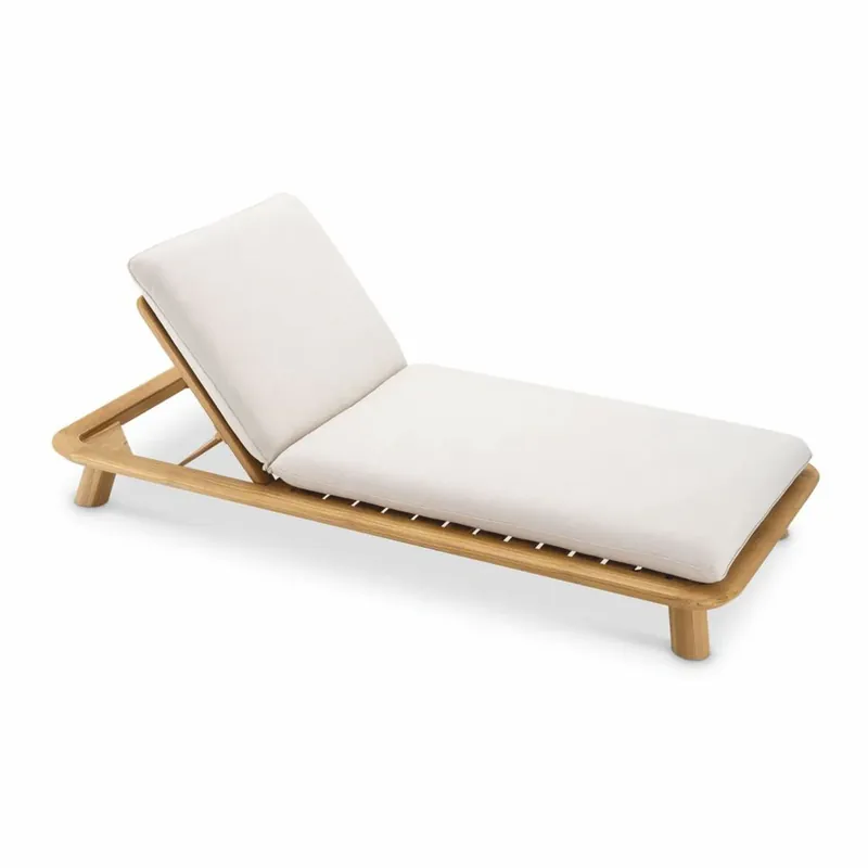 Online Kaufen Casa Padrino Luxus Teakholz Gartenliege Naturfarben / Sandfarben - Luxus Poolliege
